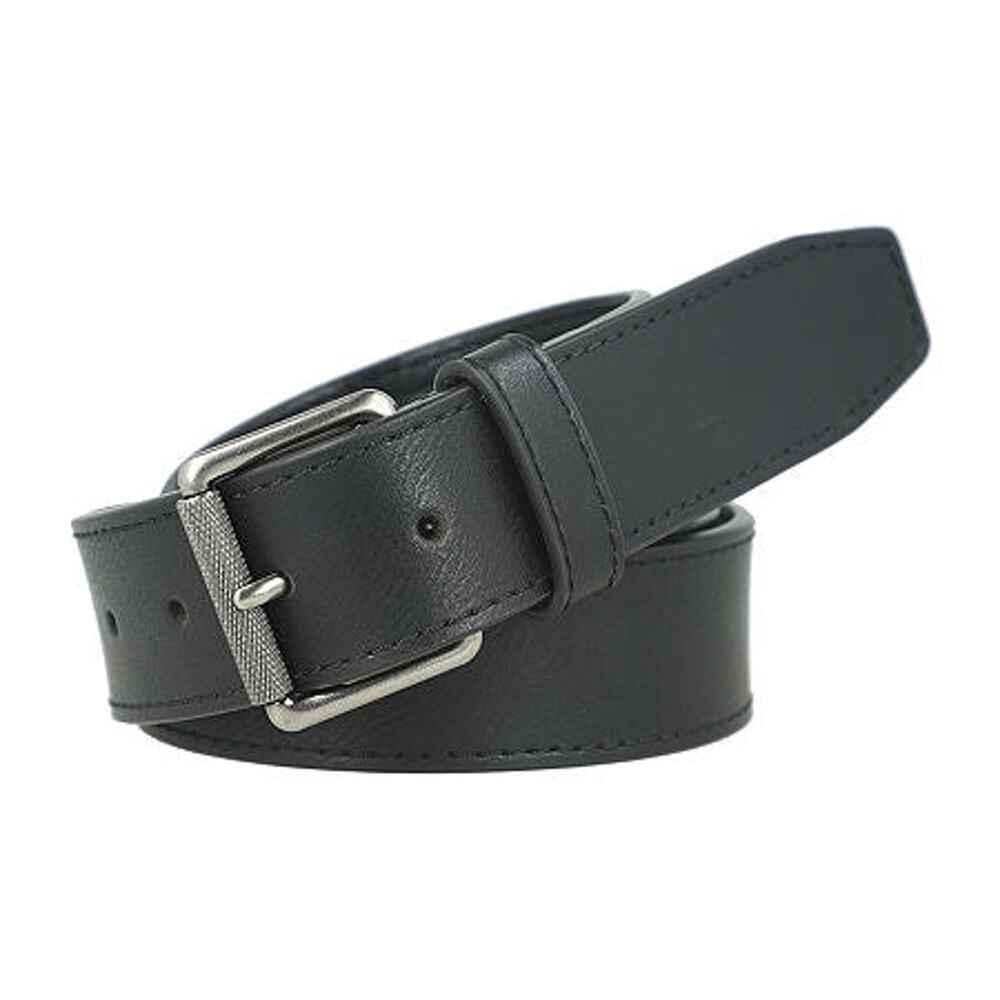 Men's Frye & Co 35mm Stitched Edge Faux Leather Belt - Black - M(34/36) - NWT